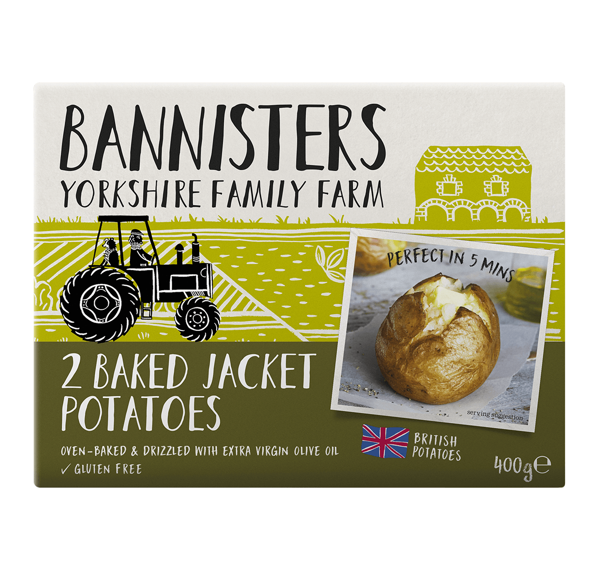 2 Ready Baked Jacket Potatoes Bannisters Yorkshire Family Farm