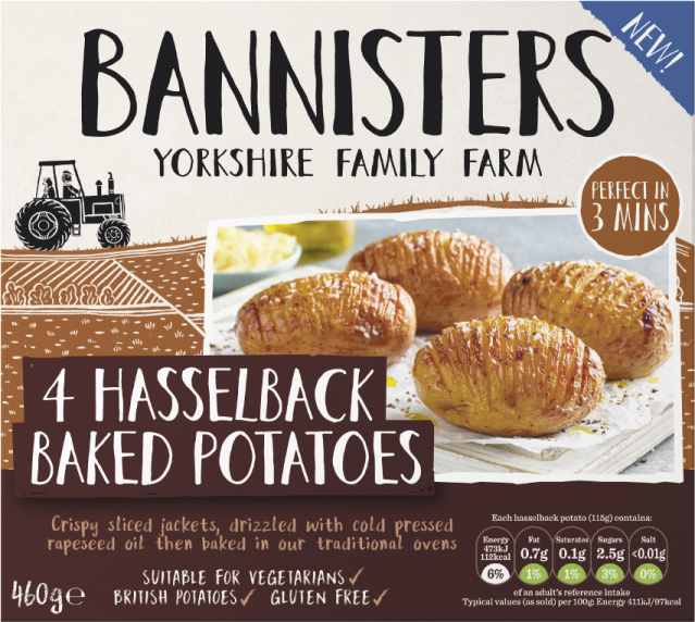 4 Hasselback Baked Potatoes 460g
