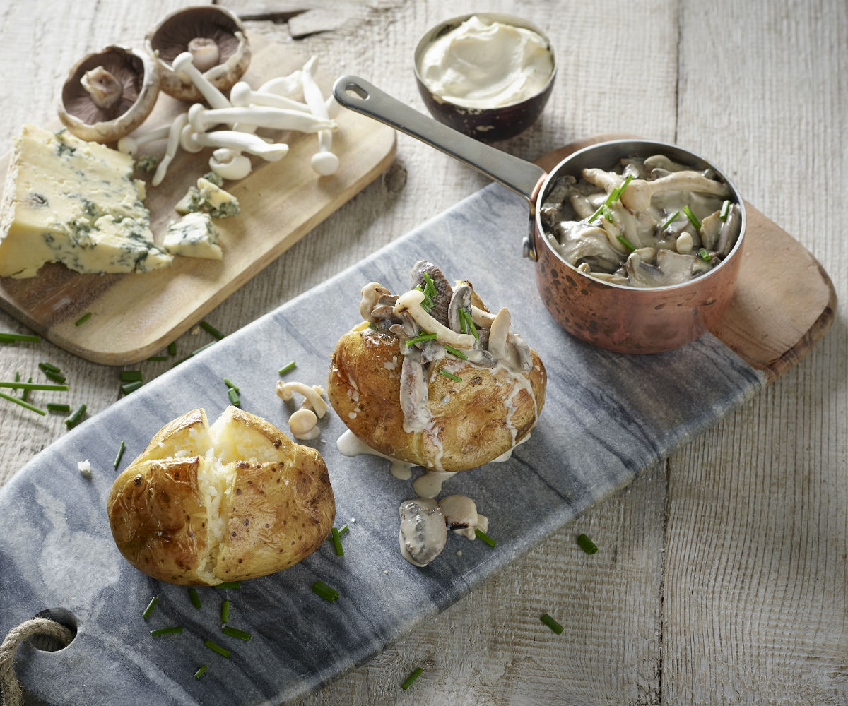 Image of Blue Cheese and 'Shrooms comfort food recipe