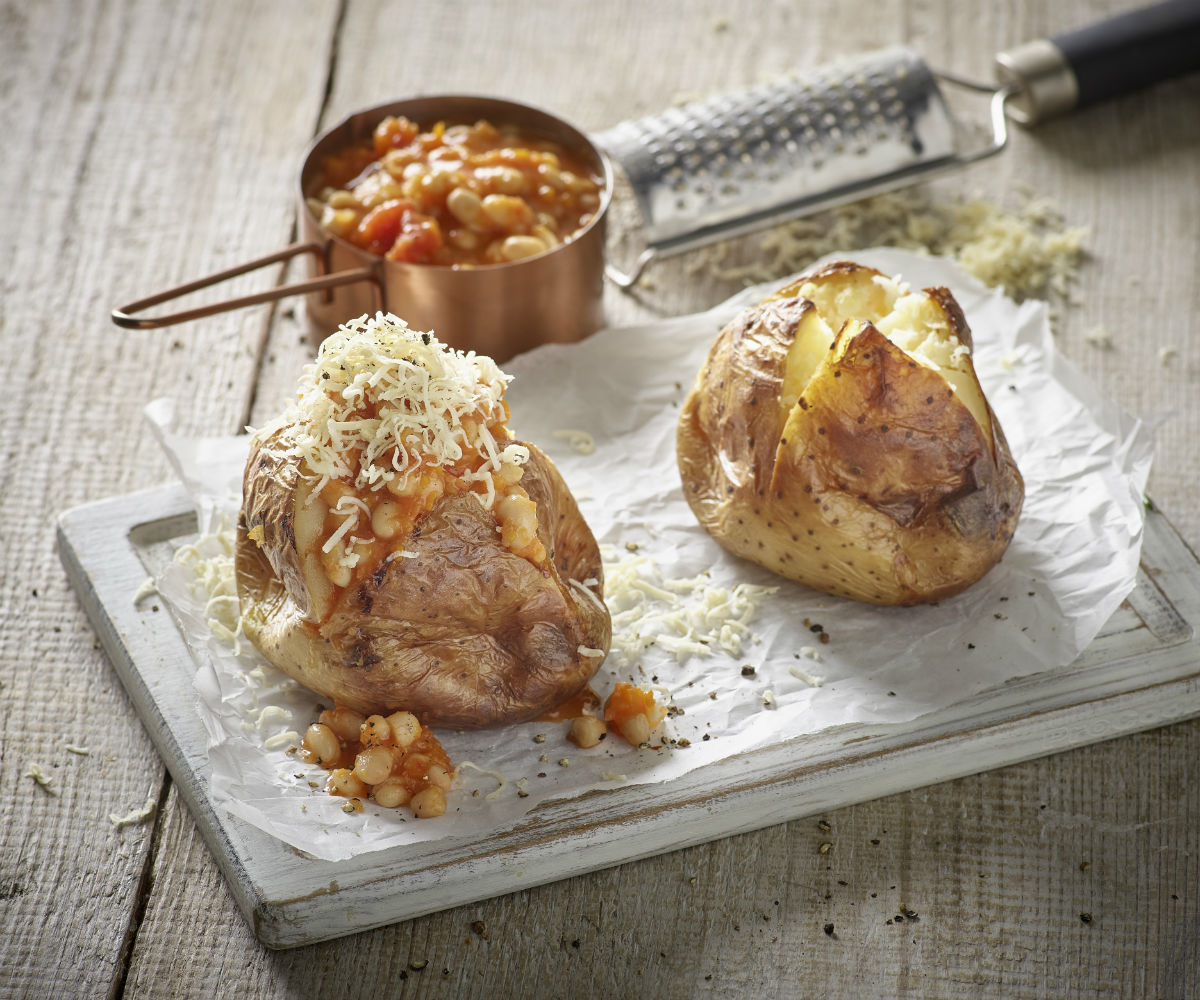 Image of Home Baked Beans with Baked Jacket Potato