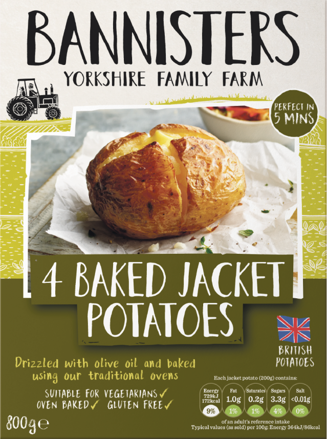 4 Baked Jacket Potatoes&nbsp;800g
