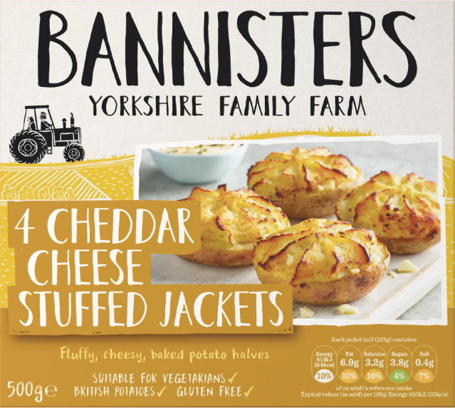 4 Cheddar Cheese Stuffed Jackets&nbsp;500g