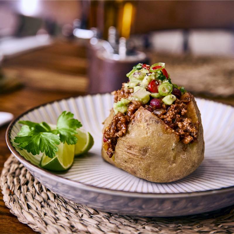 Chocolate Chilli Loaded Jacket Potato