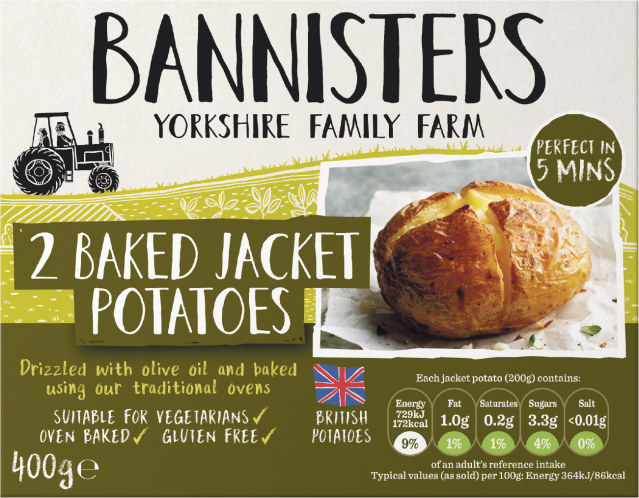 2 Baked Jacket Potatoes&nbsp;400g